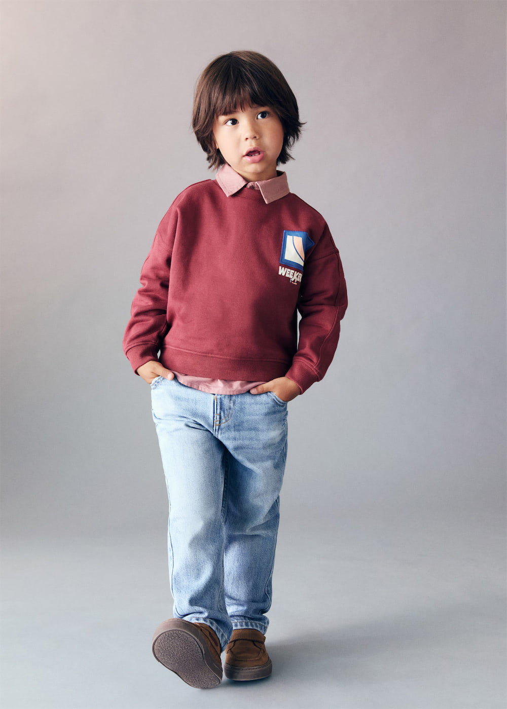 Straight cotton jeans